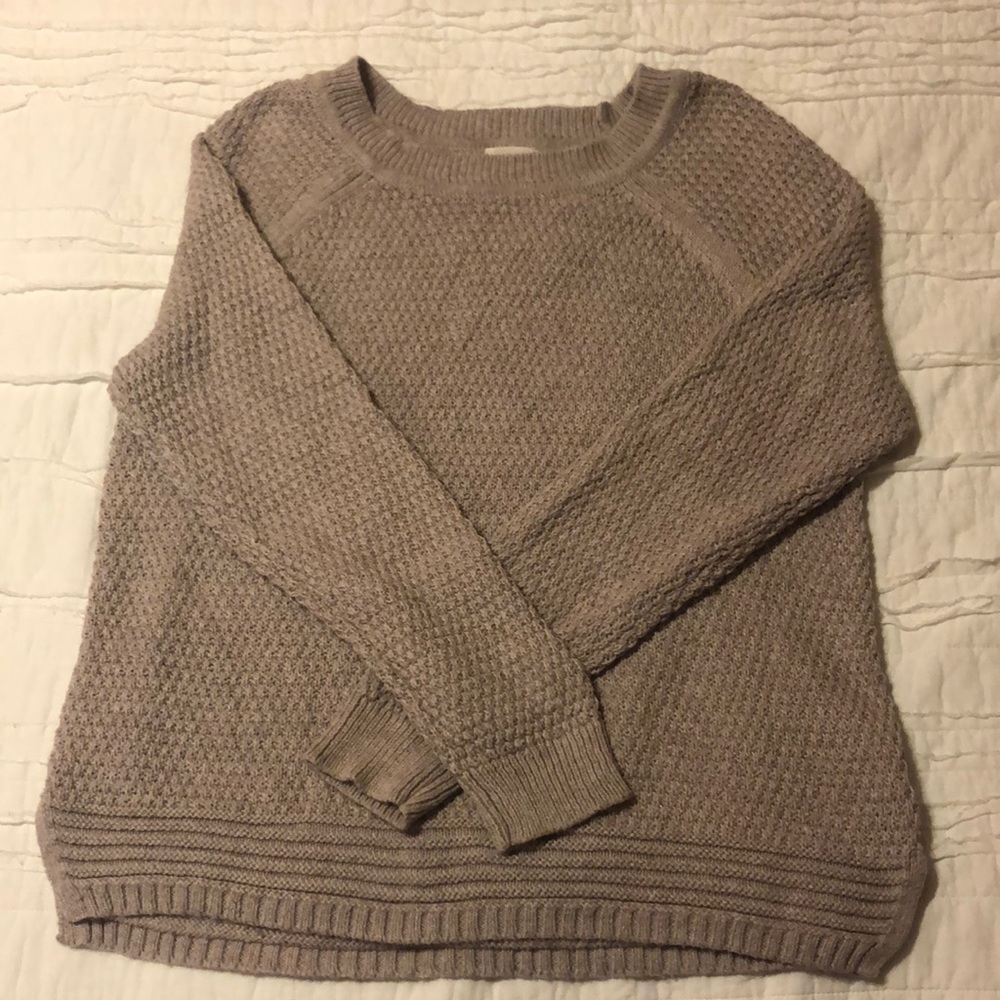 purple sweater